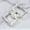 1 Yard Silver Rhinestone Accent Connector Buckle Applique for Clothing and Crafts